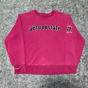 Aéropostale Pink Logo Crewneck Sweatshirt Women’s Size Medium